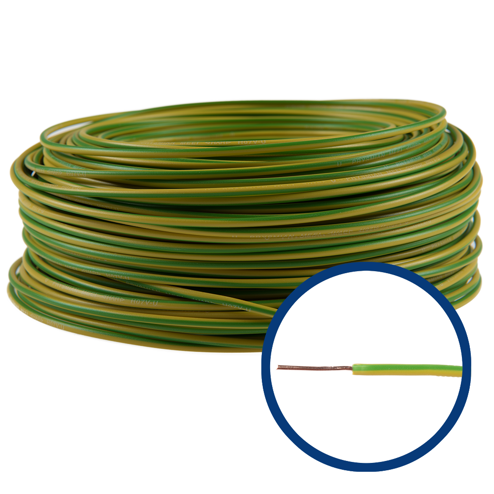 Conductor FY (H07V-U) 1.5 mm, galben-verde