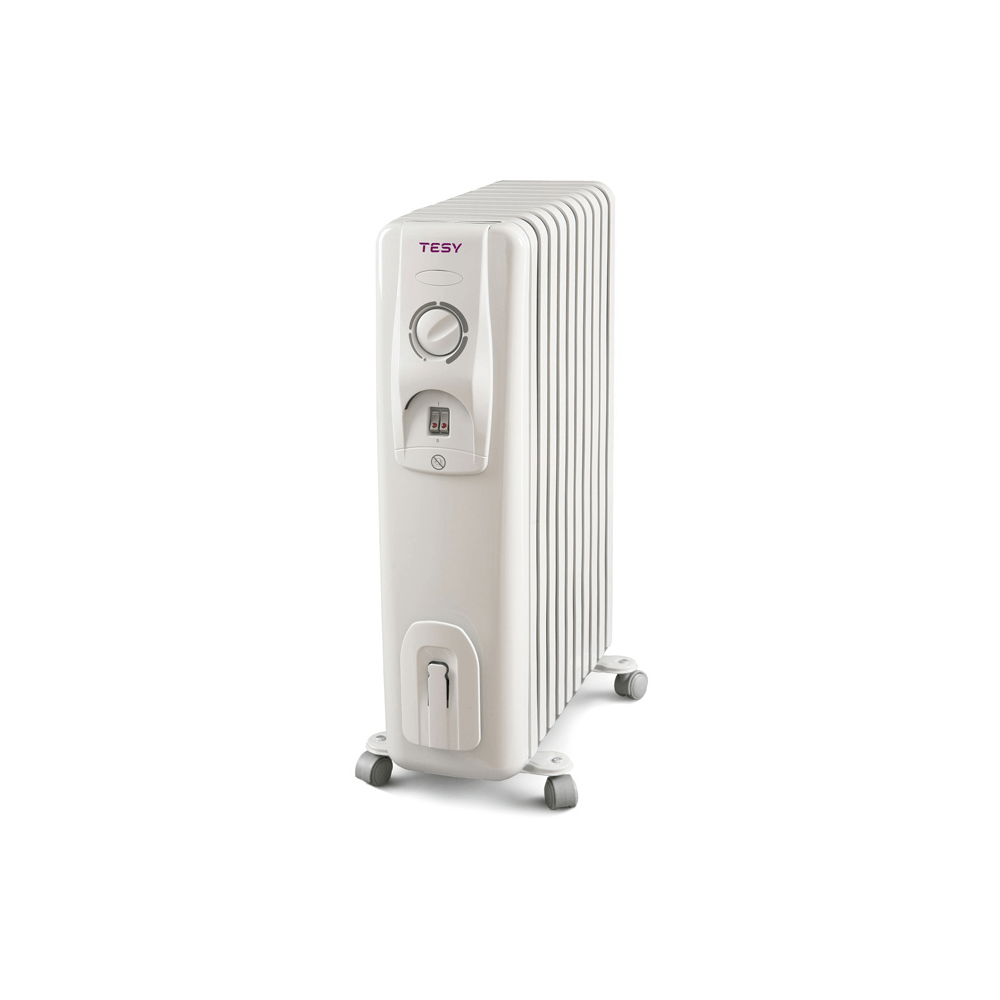 Calorifer electric cu ulei Tesy Seria CC 2008 E05R, 2000 W, 8 elementi, 3 trepte incalzire, termostat mecanic, 65 x 29 x 45 cm