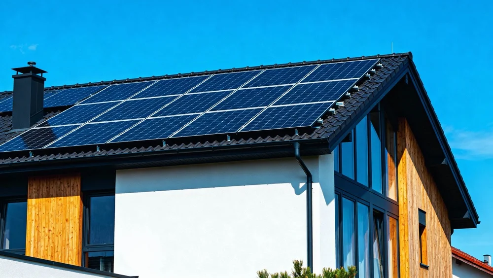casa cu panouri solare