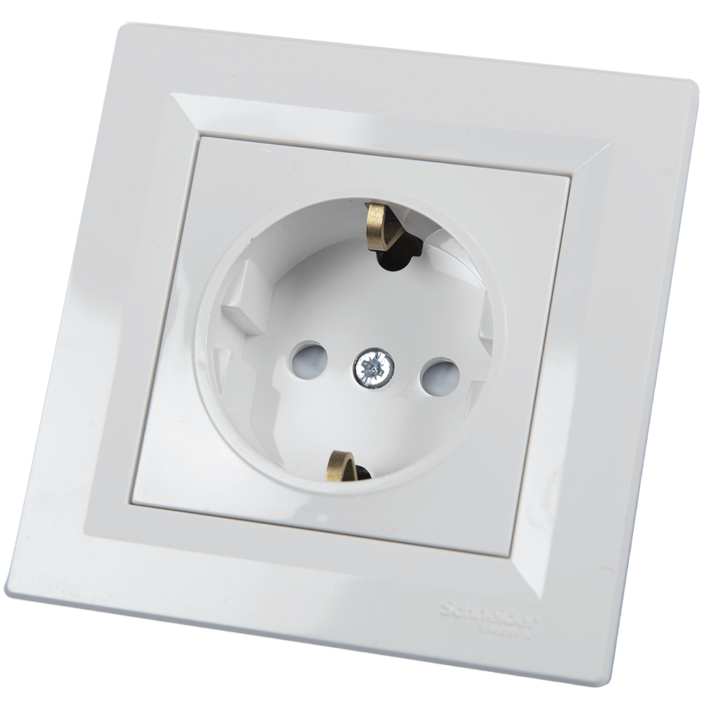 Priza Scheinder EPH2900221 Asfora, 2P+E, cu obturatoare