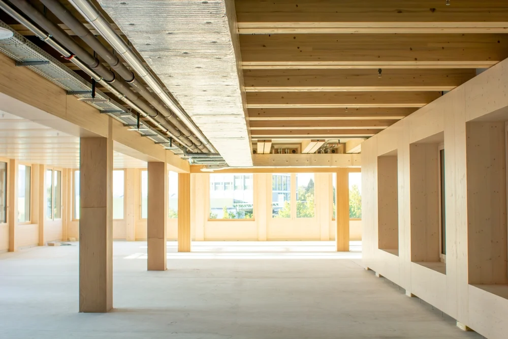 interior construit din placi de CLT