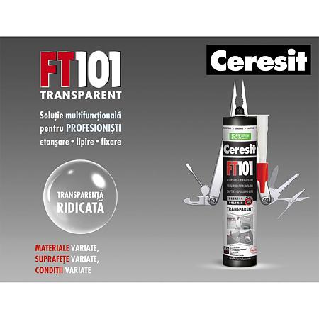 Etansant Ceresit FT 101, transparent, 280 ml Etansant Ceresit FT 101, transparent, 280 ml