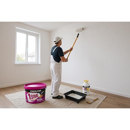 Vopsea lavabila interior Oskar crema 1 strat, alb, 15 l + Amorsa 4 l Vopsea lavabila interior Oskar crema 1 strat, alb, 15 l + Amorsa 4 l
