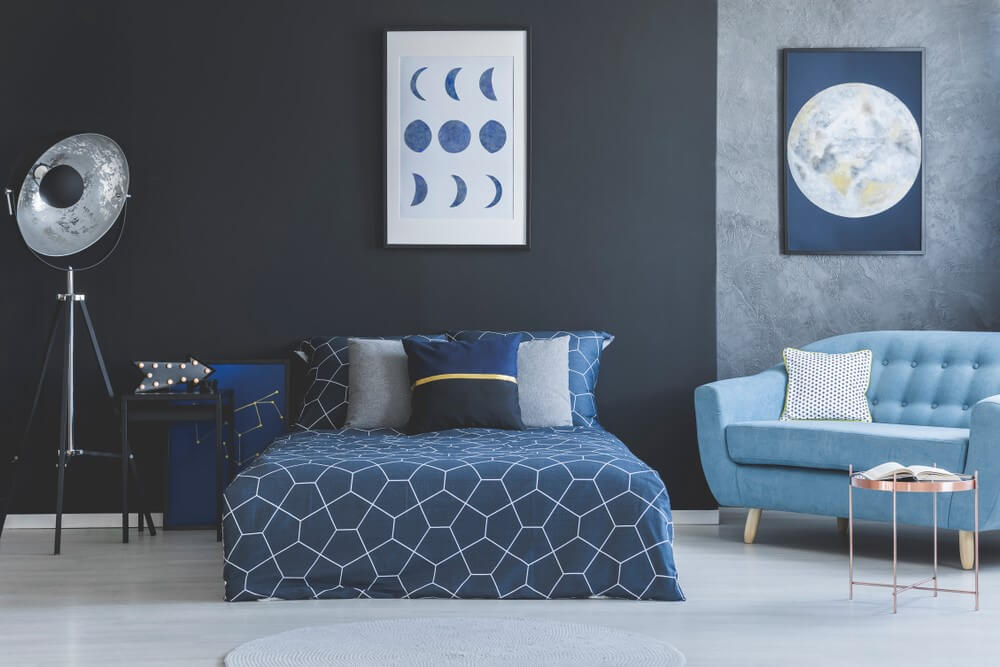 Dormitoare moderne albastre