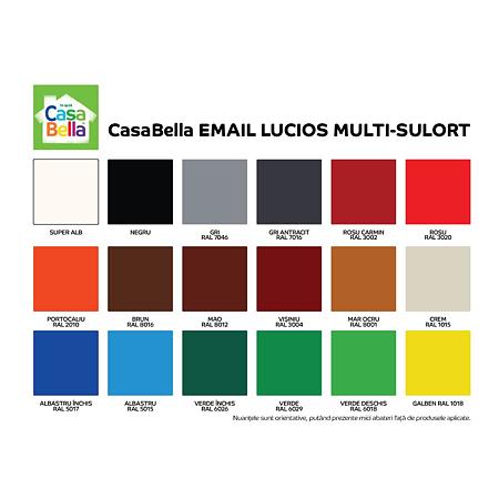 Vopsea alchidica/email Casabella Policolor, pentru lemn/metal, interior/exterior, galben Ral 1018, 0,75 l Vopsea alchidica/email Casabella Policolor, pentru lemn/metal, interior/exterior, galben Ral 1018, 0,75 l