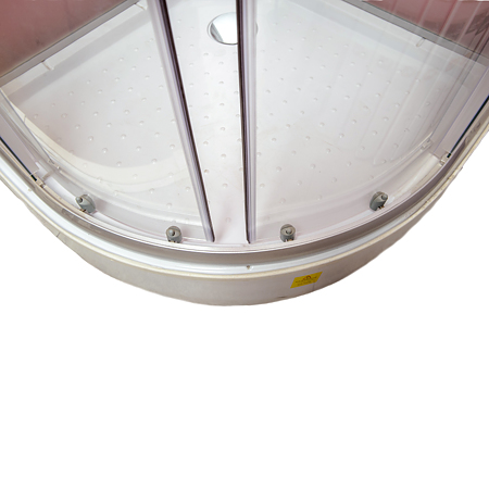 Cabina dus inchisa Sanotechnik Rio, aluminiu, semirotunda, grosime 0.5 cm, 90 x 90 x 203 cm Cabina dus inchisa Sanotechnik Rio, aluminiu, semirotunda, grosime 0.5 cm, 90 x 90 x 203 cm