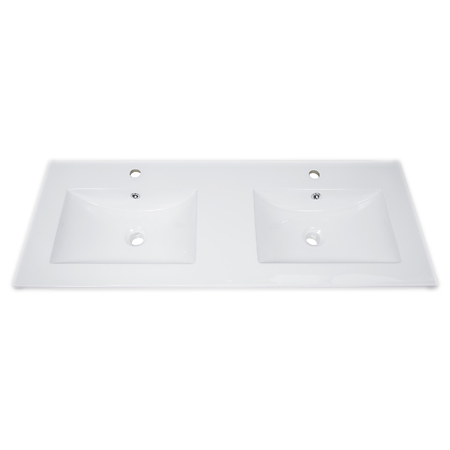 Mobilier baie dublu Sanitop, baza cu lavoar, MFD-PAL, alb, 121 x 44 x 81 cm Mobilier baie dublu Sanitop, baza cu lavoar, MFD-PAL, alb, 121 x 44 x 81 cm