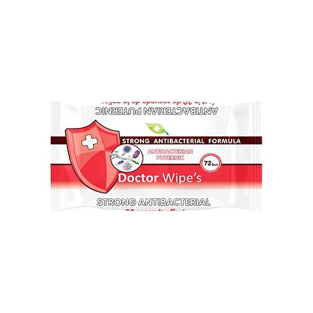 Servetele umede antibacteriene Doctor Wipe's, 72 bucati Servetele umede antibacteriene Doctor Wipe's, 72 bucati